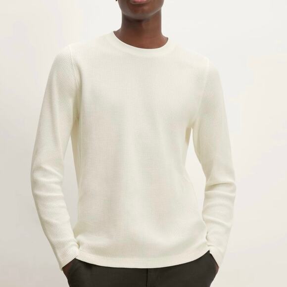 Everlane Other - Everlane Men's Waffle Long Sleeve Crewneck Tee Bone Size Small NWT